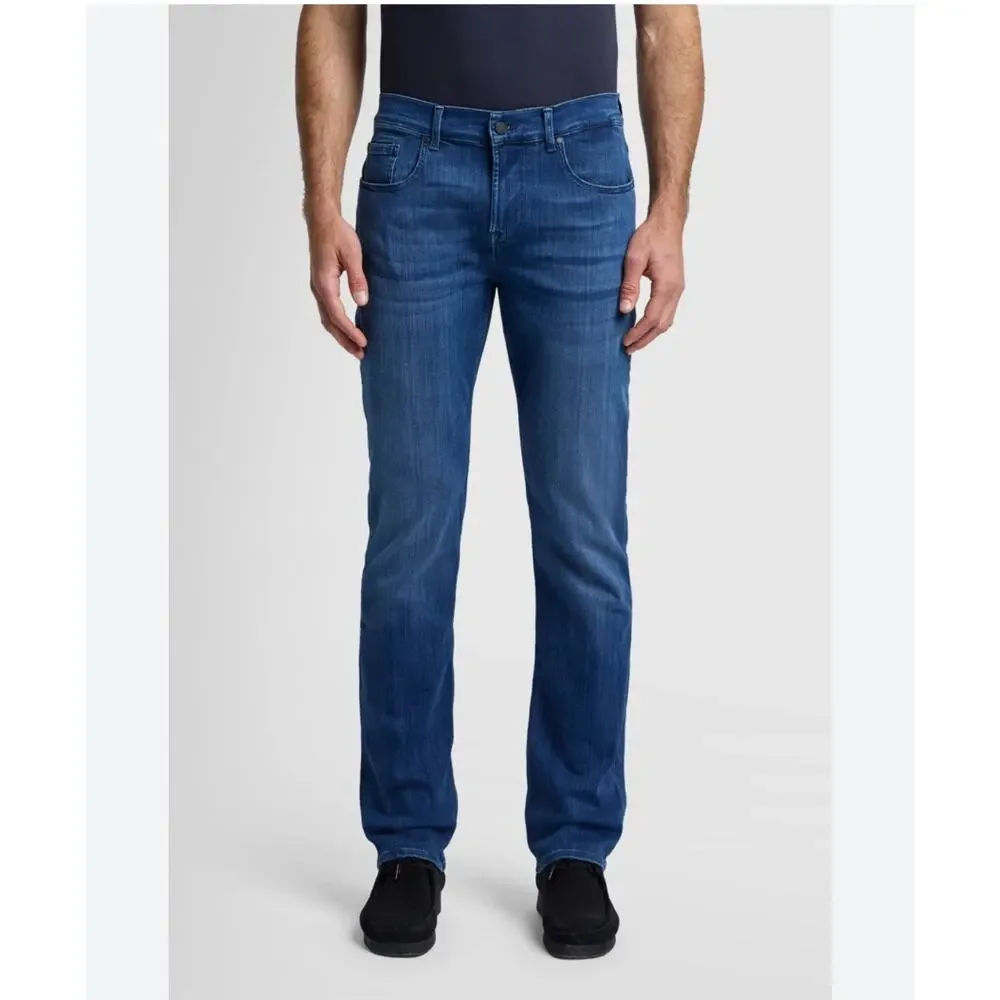 7 For All Mankind Jeans Mens 33 Standard Fit Denim Straight Relaxed Button Fly